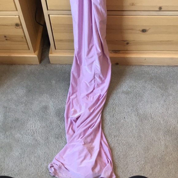 NWT Club L London Lilac Cross Front Fishtail Maxi Dress Size 4 - Picture 14 of 14